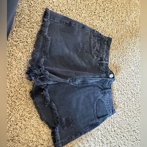Black Jean Shorts